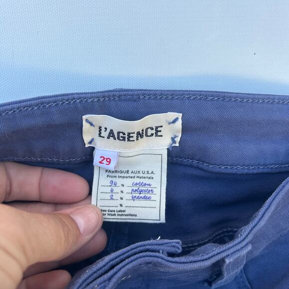 L’Agence Margot Skinny High Rise Sea Blue Jeans Pants 29 Ankle Slim High-Waisted - Picture 9 of 11